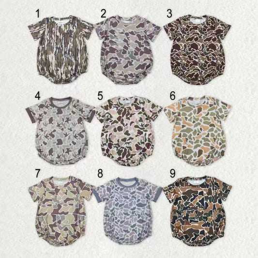 Sibling Baby Boys Short Sleeves Southern Camo Rompers C11.29