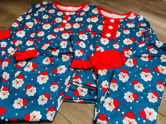 Baby Girls Christmas Santa Sibling Boys Bamboo Pajamas Clothes Sets