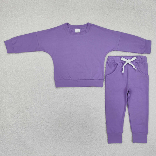 GLP2249 Baby Girls Lavender Shirt Pants Sports Clothes Set