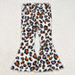 P0470 Orange-purple leopard print denim pants