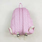 BA0245 Baby Kids Girls Pink Checkered Backpack Zip Back Bag