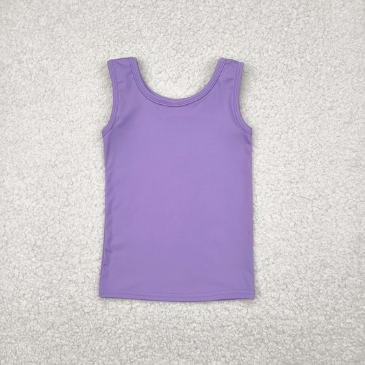 GT0990 Baby Girls Lavender Sleeveless Yoga Active Tee Shirts Vest
