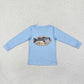 BT0952 Baby Boys Blue Fishing Long Sleeve Tee Shirts Tops