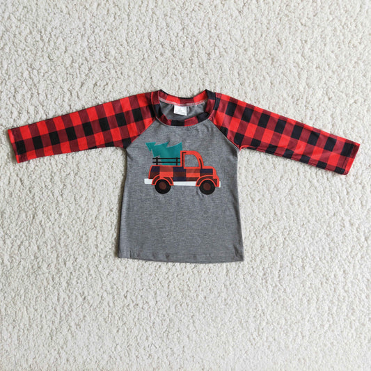 6 A33-2 Boys Vinyl Christmas Truck Shirts