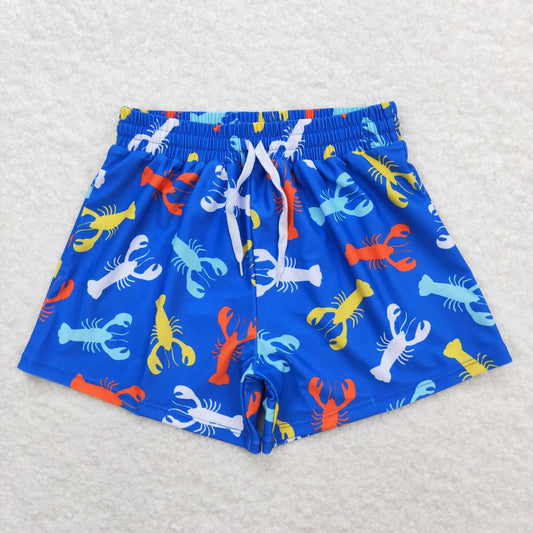 S0269 Colored crayfish blue swim trunks