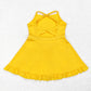 S0455 Baby Girls Yellow Athletic Active Wear Knee Length Dress