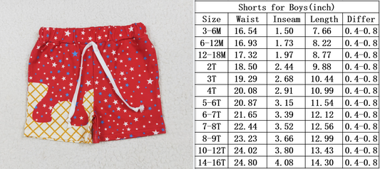 Sibling 3 Colors Baby Boys Drip Stars Pockets Team Shorts Bottoms 6.16