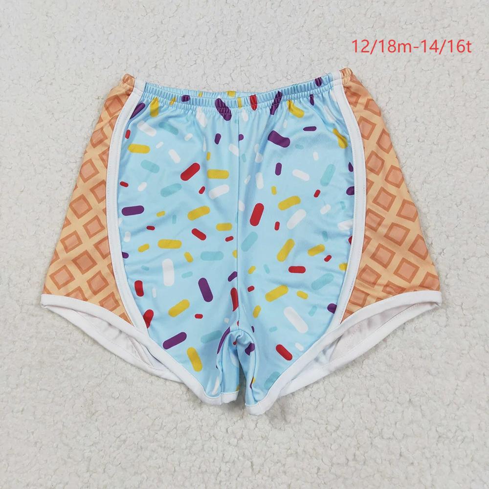 Sibling Baby Girls 3 Colors Ice-cream Drip Yoga Shorts Bottoms 6.25