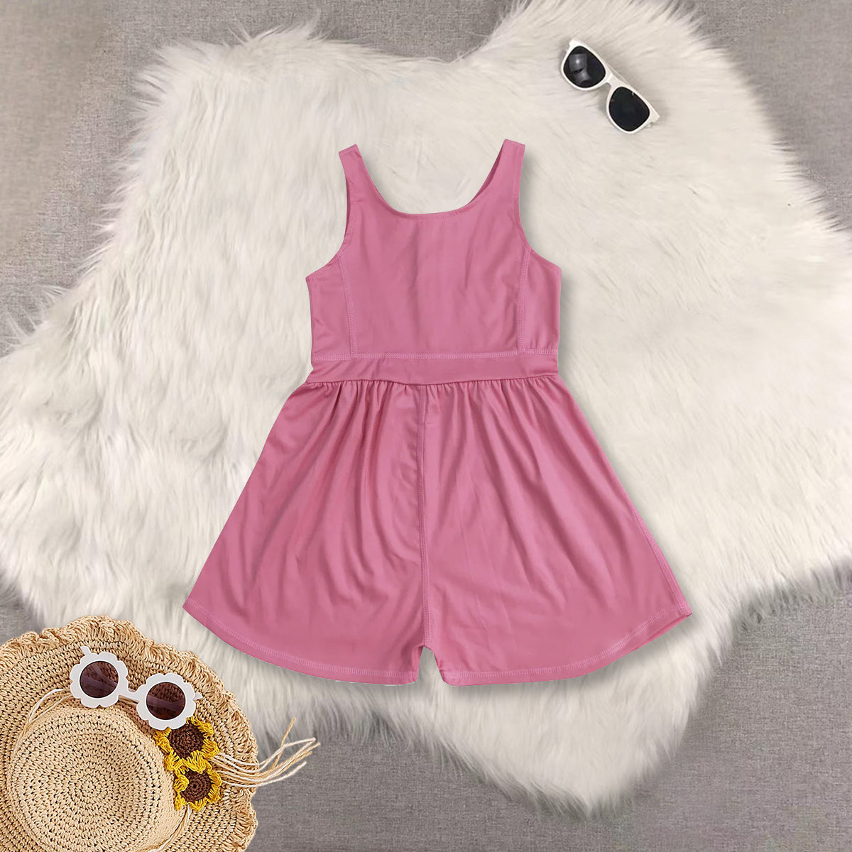 Sibling Baby Girls 5 Colors Sleeveless Yoga Jumpsuits 5.28