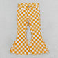 P0468 Orange plaid denim pants