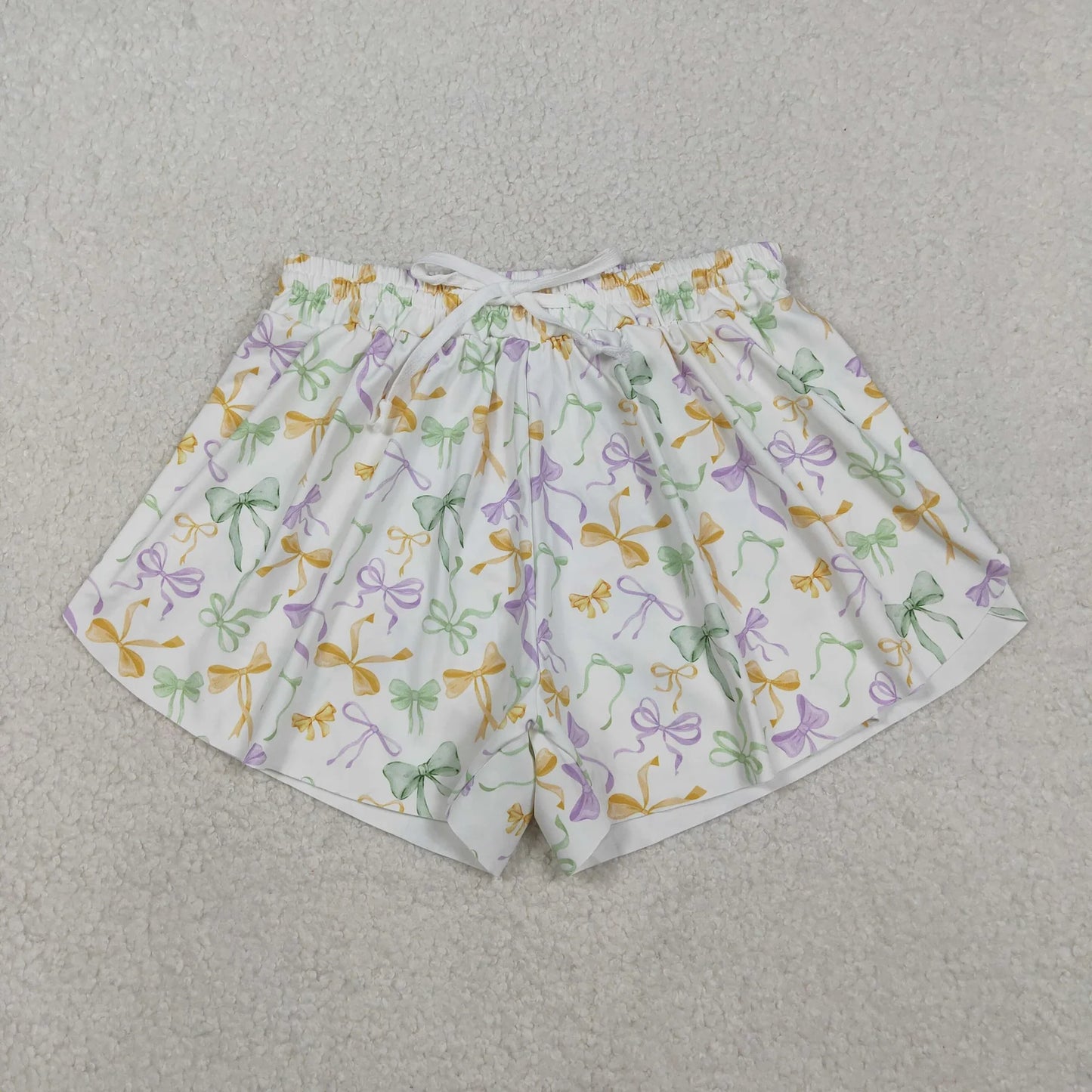 Mama and Me Mardigras Bows Yoga Active Shorts Bottoms C11.11