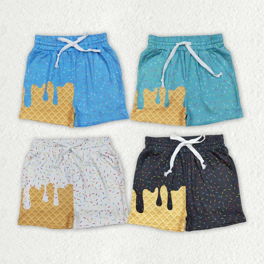 4 Colors Sibling Baby Girls Ice Cream Drip Sprinkles Summer Shorts Bottoms 7.8