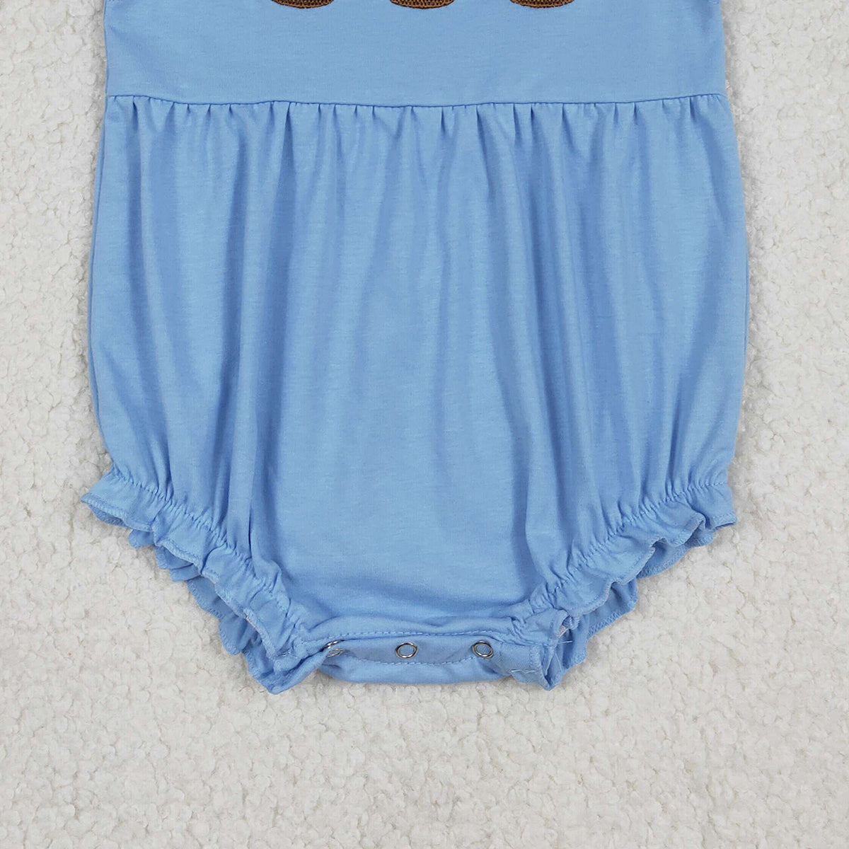 RTS SR3266 Embroidery Ducks Baby Girls Flutter Sleeve Hunting Ruffle Rompers