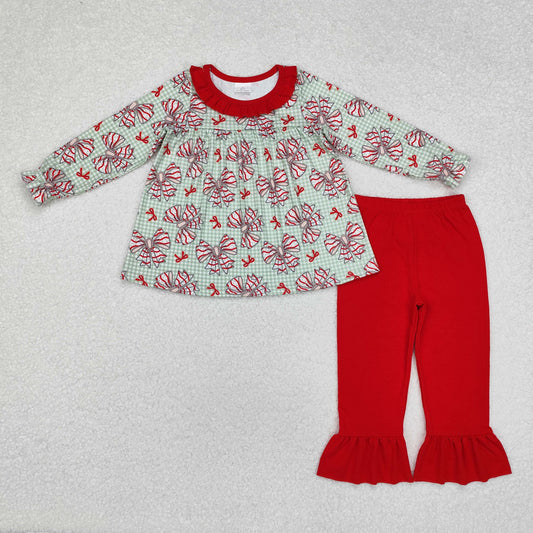 GLP2051 Baby Girls Christmas Cake Tunic Ruffle Pants Clothes Set