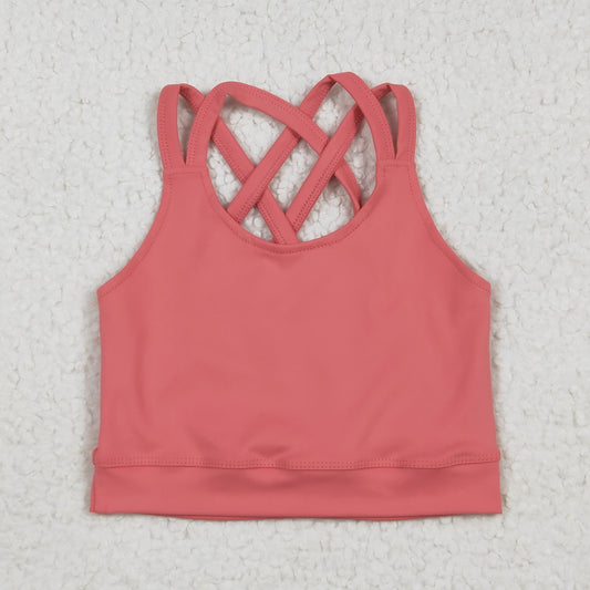 GT1004 Baby Girls Peach Strap Yoga Vest Top 6.17
