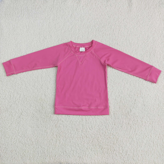 GT0968 Baby Girls Hot Pink Long Sleeves Yoga Shirts Top 5.13