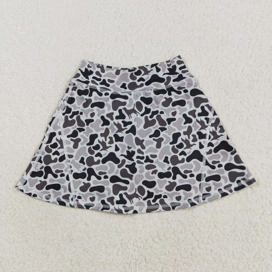 GLK0127 Baby Girls Western Gray Ducks Camo Yoga Skorts Bottom 8.7