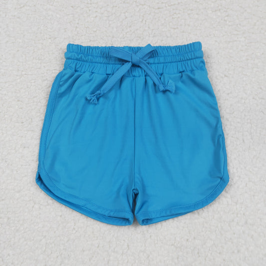 SS0504 Baby Girls Hot Blue Belt Yoga Shorts Bottoms 5.27