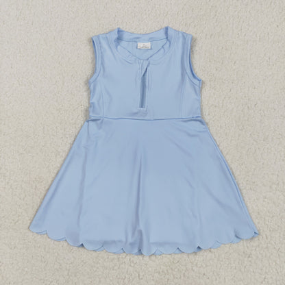 GSD2088 Baby Girls Blue Yoga Zip Active Wear Skort Knee Length Dress 4.29