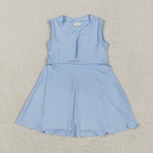 GSD2088 Baby Girls Blue Yoga Zip Active Wear Skort Knee Length Dress 4.29