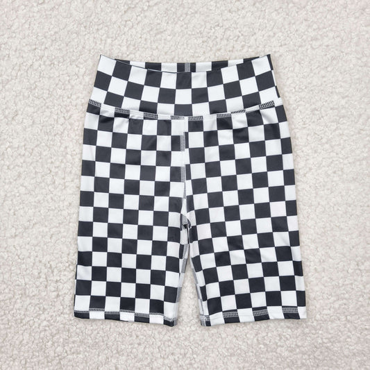SS0537 Baby Girls Black White Plaid Biking Shorts Bottoms 4.23