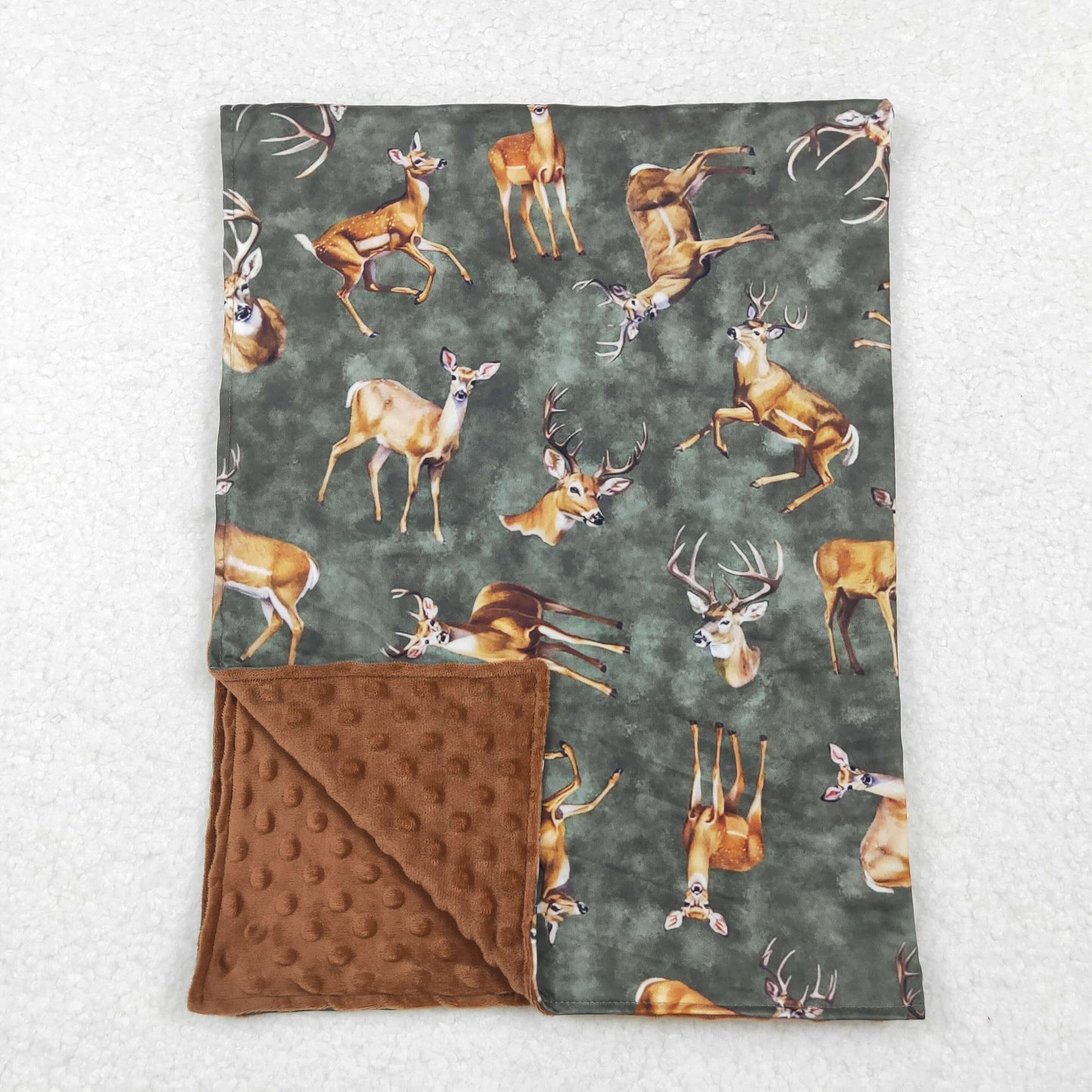 BL0168 Baby Toddler Children Southern Deers Minky Blanket