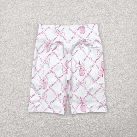 SS0397 Baby Girls Pink Tennis Bows Yoga Biking Shorts 4.29