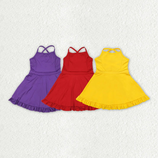 Sibling Baby Girls 3 Colors Athletic Active Wear Knee Length Dresses