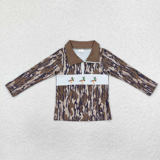 BT0901 Baby Boys Bottomland Christmas Duck Zip Pullovers Tops Preorder