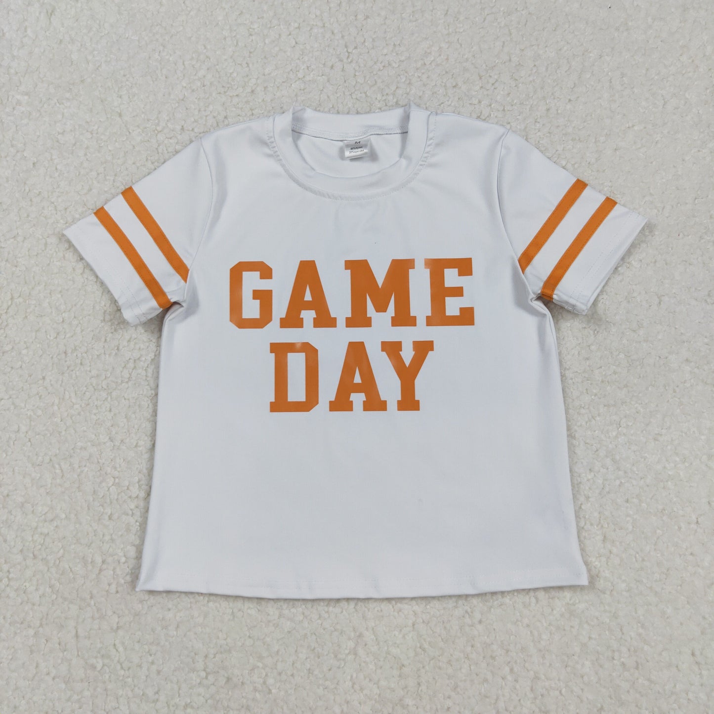 GT1116 Baby Girls Short Sleeves Orange Game Day Yoga Tee Shirts Top C9.2