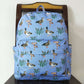 BA0200 Boy back-to-school duck blue and purple backpack