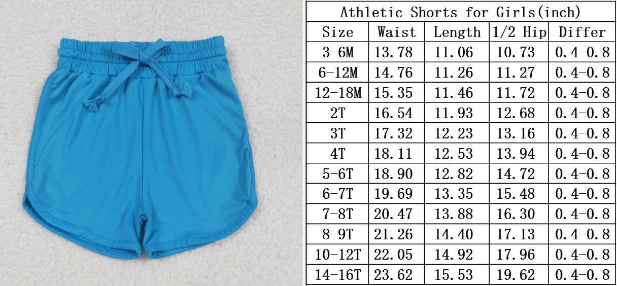 Sibling Baby Girls Colorful Belt Yoga Shorts Bottoms 7.31