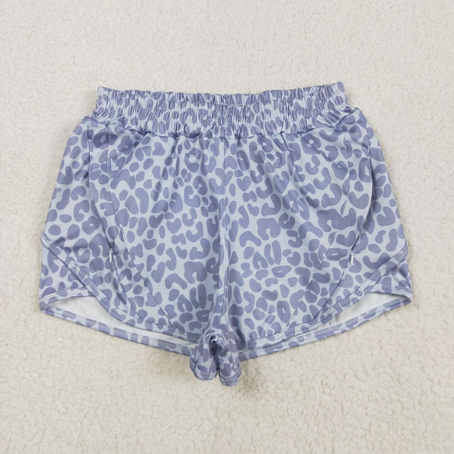 Mommy&Me Baby Girls Gray Leopard Yoga Shorts Bottoms 5.14