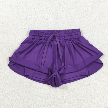 SS0602 Baby Girls Purple Yoga Shorts Bottoms 5.17