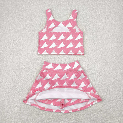 Sibling Baby Girls Football Baseball Cheer Yoga Active Wear Top Shorts Skirts Clothes Sets 4.29