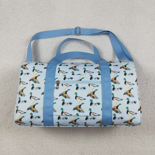 BA0275 Baby Girls Adult Blue Ducks Duffle Gym Handbag