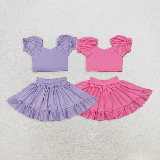 Sibling Baby Girls Yoga Shirt Skort Active Wear Clothes Sets 5.12