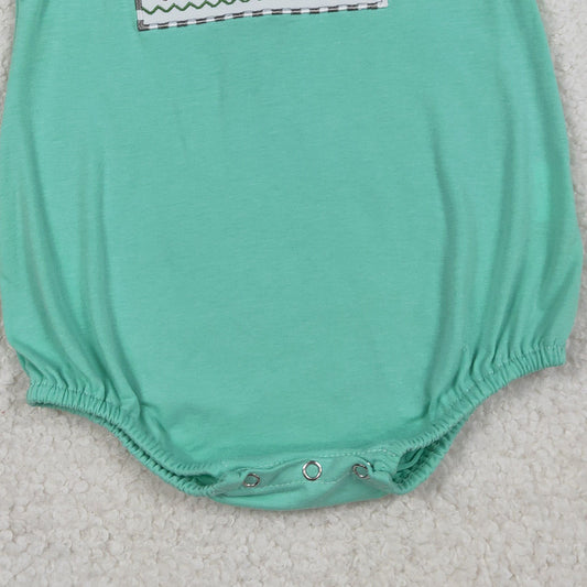 RTS SR3559 Embroidery Dogs Baby Boys Sleeveless Hunting Rompers