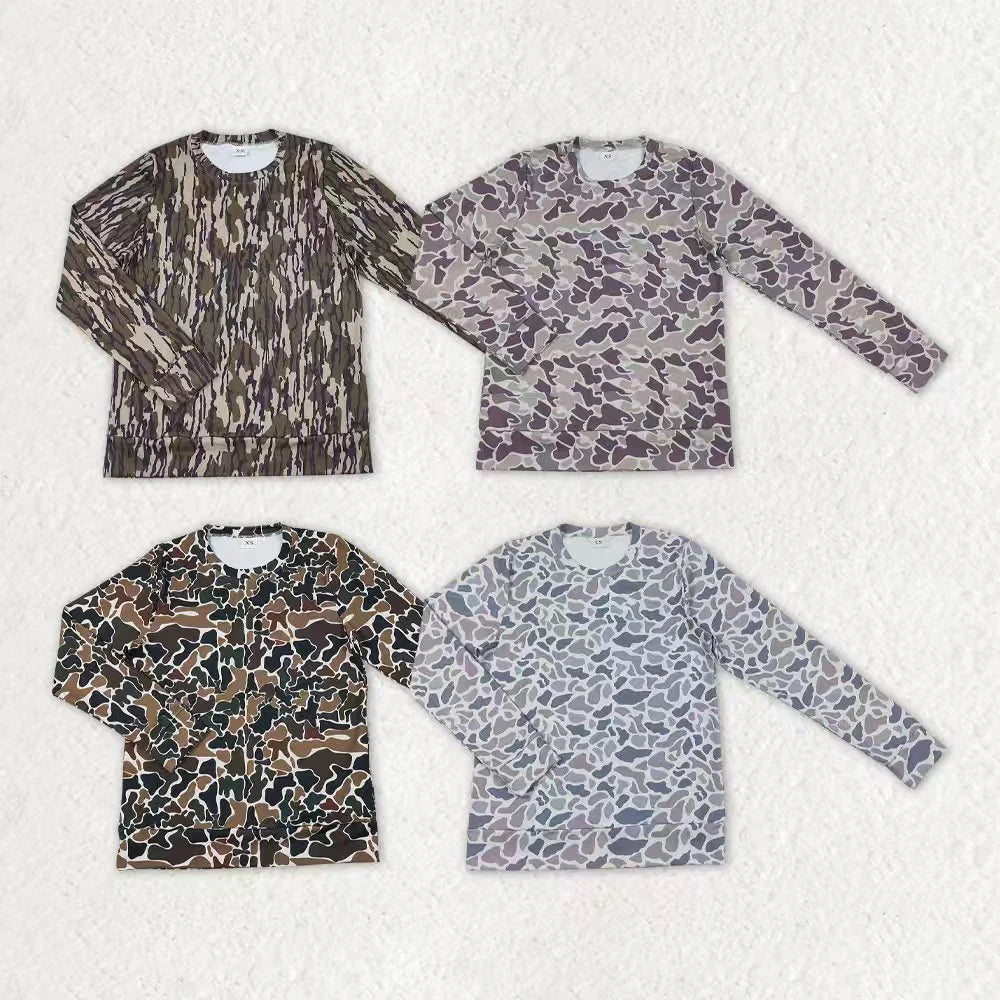 Sibling Adult Women Camo Long Sleeves Yoga Active Tee Shirts Tops C10.25