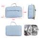 Baby Kids Back To School Sibling Blue Checkered Backpack Bags Lunch Boxes