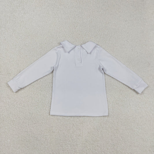 BT0820 Baby Boys Long Sleeve White Back Button Tee Shirts Tops C9.1