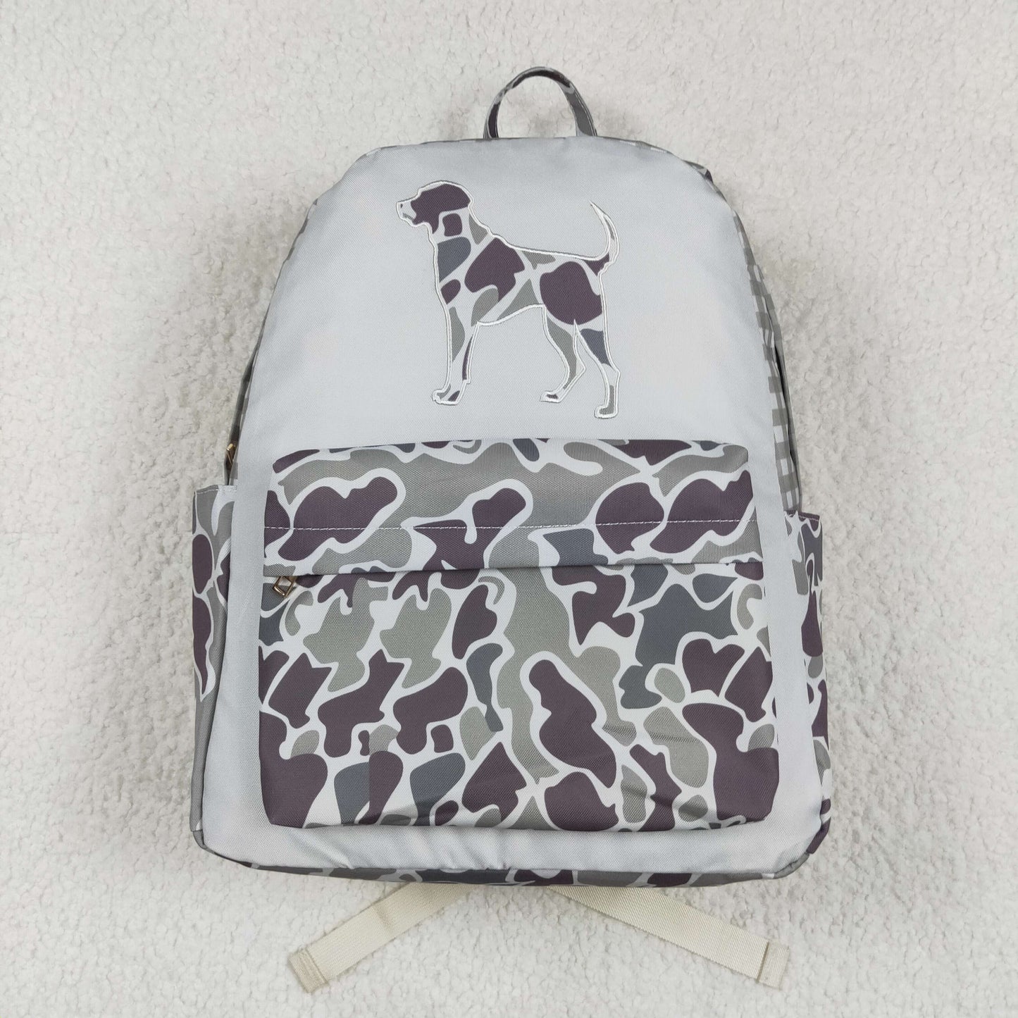 BA0268 Baby Kids Boys Camo Dog Hunting Backpack Zip Back Bag 4.22