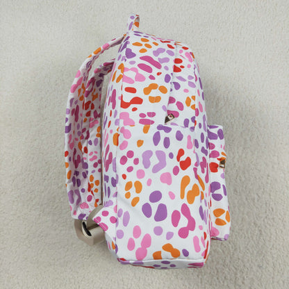 BA0307 Baby Girls Pink Leopard Ruffle School Bags 7.29