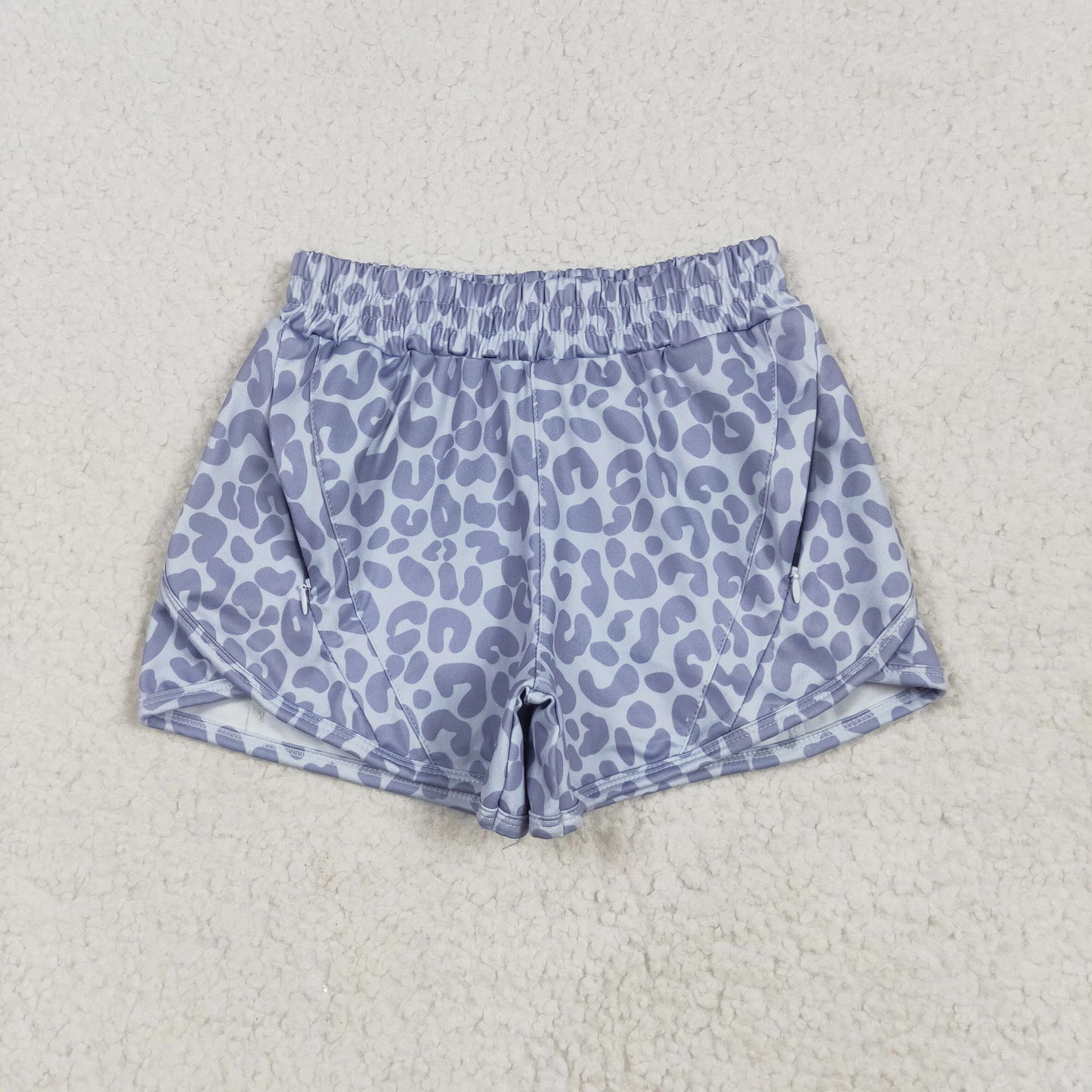 SS0464 Baby Girls Gray Camo Yoga Shorts Bottoms 5.5