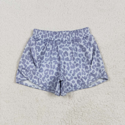 SS0464 Baby Girls Gray Camo Yoga Shorts Bottoms 5.5