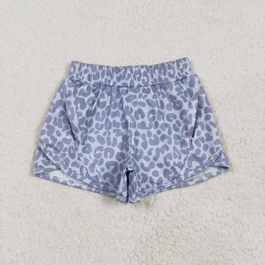 SS0464 Baby Girls Gray Camo Yoga Shorts Bottoms 5.5