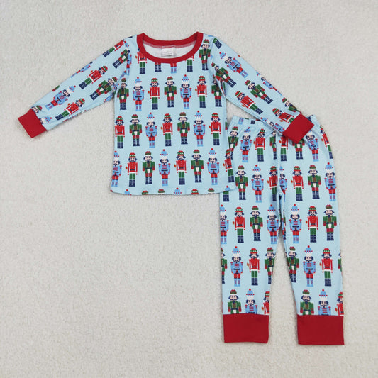 BLP1242 Baby Boys Colorfull Soldiers Plaud Top Pant Pajamas Set C9.19