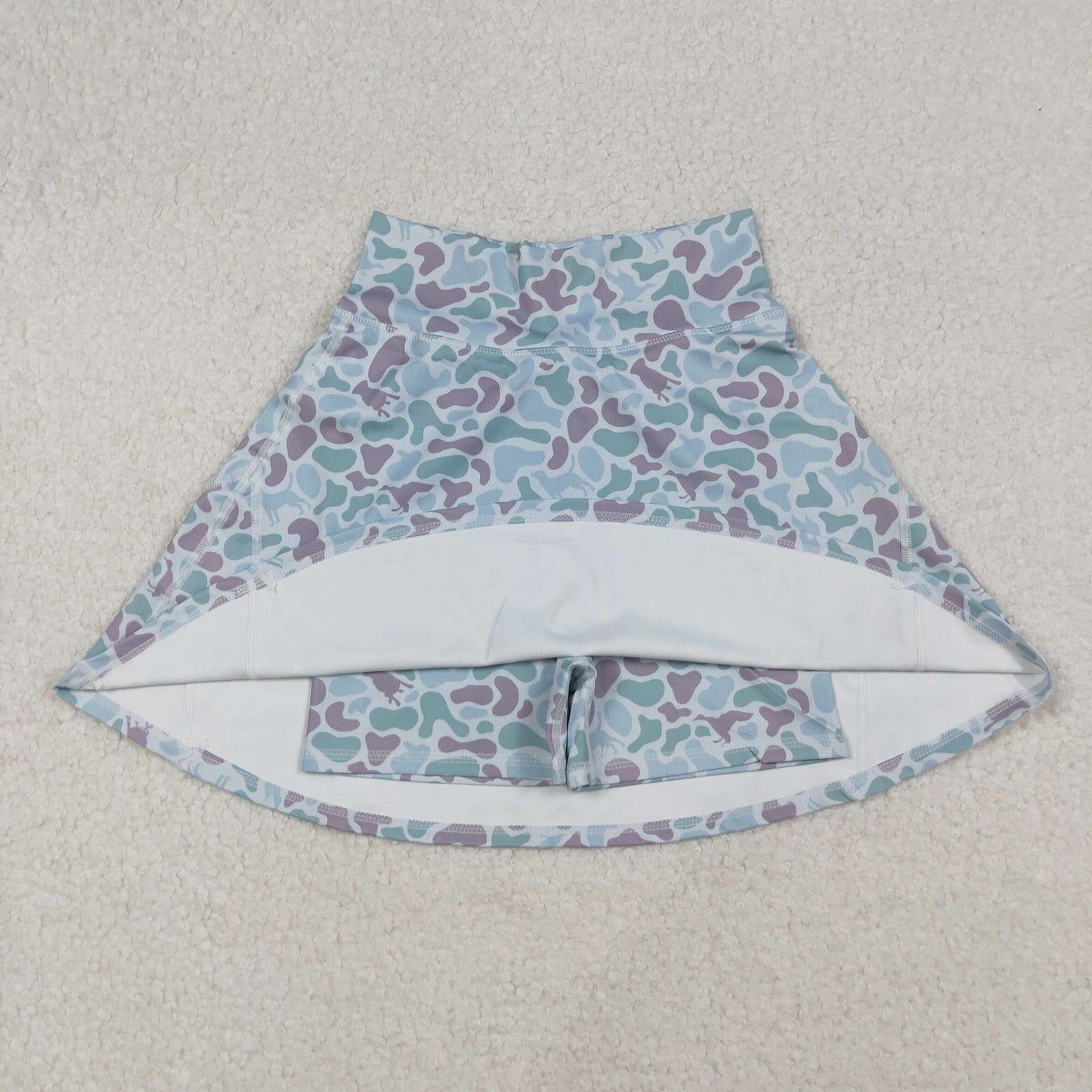 GLK0132 Adult Women Western Green Camo Yoga Skorts C9.23