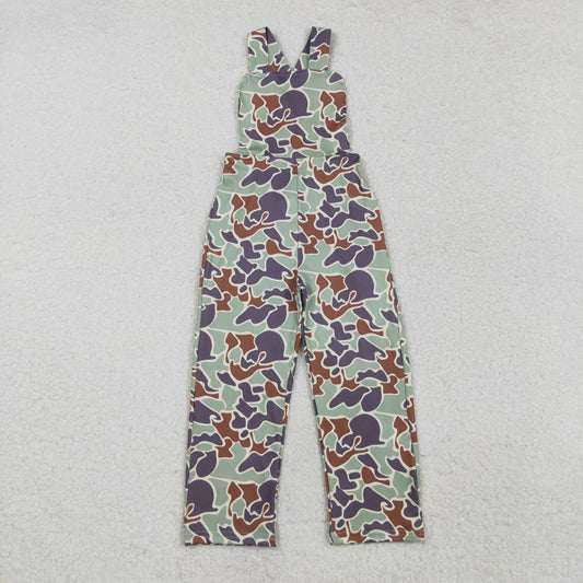 SR2006 Baby Boys Green Camo Straps Jumpsuit