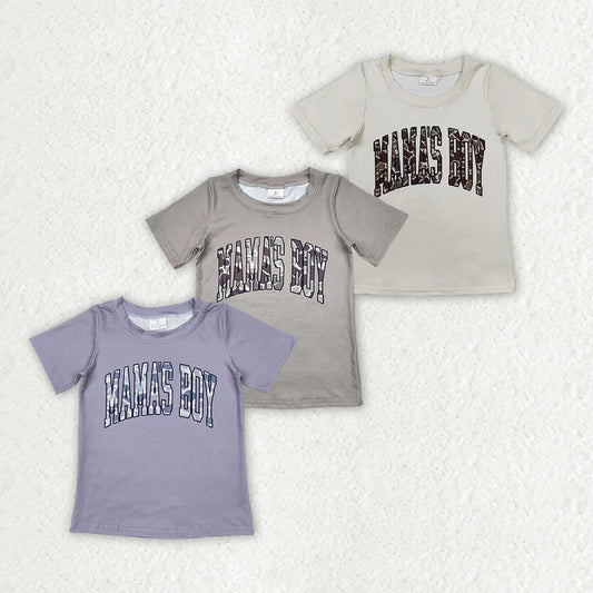 Sibling Baby Boys Mama's Boy Camouflage Short Sleeve Tee Shirts Tops 4.29